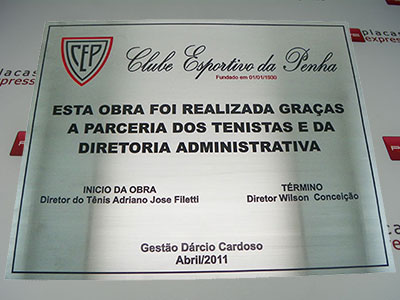 Placa de inauguração